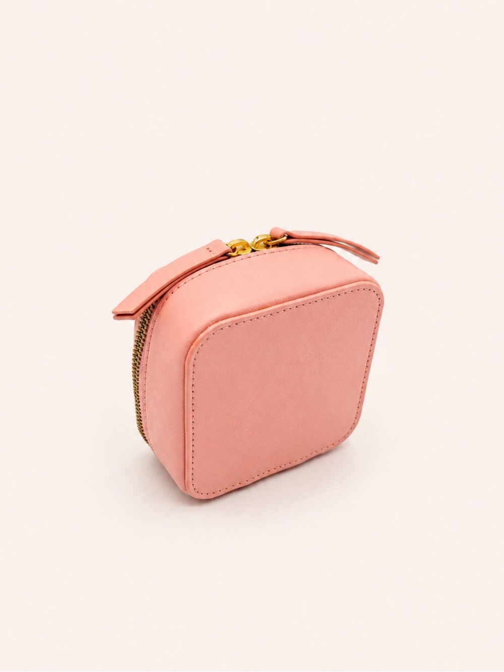 Truffle Clarity Petite Jetset Case Blush Saffiano Recycled Leather Travel Case - Picture 4 of 5